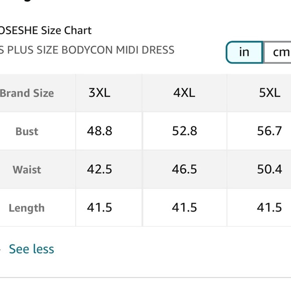 Poseshe plus bodycon floral midi dress size 4x - Picture 6 of 6